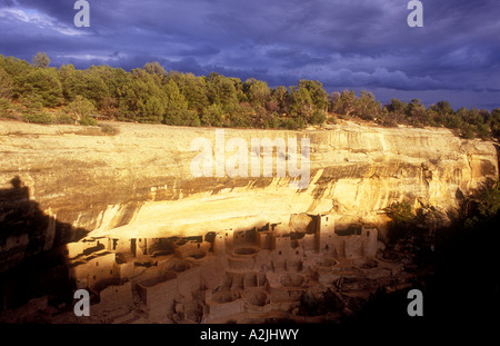 The Cliff Palace of the Anasazi Cliff Dwellings in Mesa Verde National ...