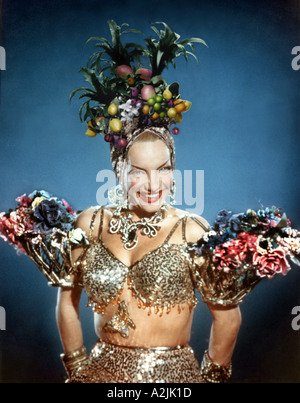 carmen miranda with fruit on her head