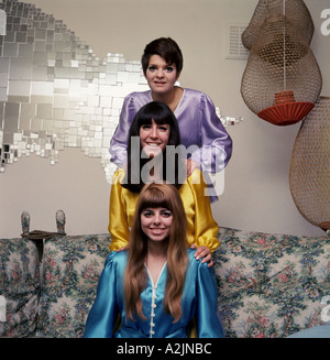 REPARATA AND THE DELRONS US  girl group in July 1968 from top Mary Reparata Aiese, Lorraine Mazzola and Nanette Licari. Photo: Tony Gale Stock Photo