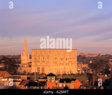 Norwich Cathedral and Castle City of Norwich England Great Britain Stock Photo