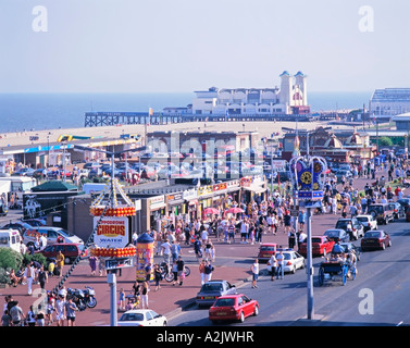 Busy Seafront Wellington Pier Great Yarmouth Norfolk England Great Britain Stock Photo