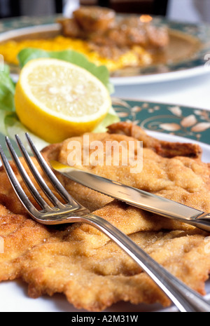 Wiener Schnitzel Trattoria Del Carmine Milan Lombardy Italy Stock Photo 