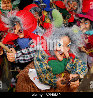 Witch dolls on sale in Quedlinburg, Germany Stock Photo