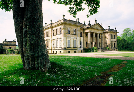 Duncombe Park House near Helmsley in North Yorkshire, England. Exterior and gardens. Stock Photo