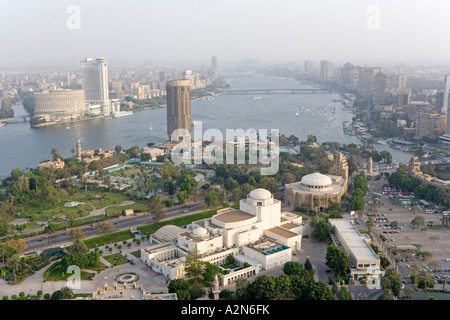 Aerial view of the Nile River in Cairo, Egypt at sunset Stock Photo - Alamy