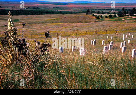 Custers Last Stand Little Bighorn Battlefield National Monument Montana USA Stock Photo