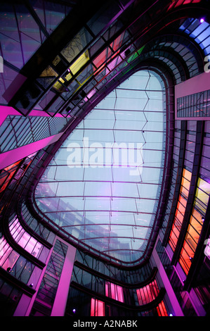 Interior of shopping mall, Atrium Basler Mall, Frankfurt, Hesse, Germany Stock Photo