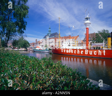 Ship museum in river Emden East Frisia Lower Saxony Germany Stock Photo