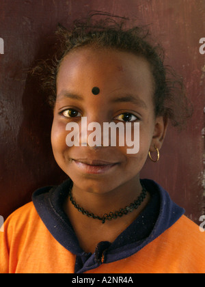 nubian children in Assuan Egypt Stock Photo