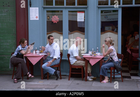 Traditional pie and mash diner near Brick Lane market in the east end of London, UK Stock Photo