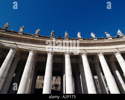 Columns in st. Peters square Rome Stock Photo