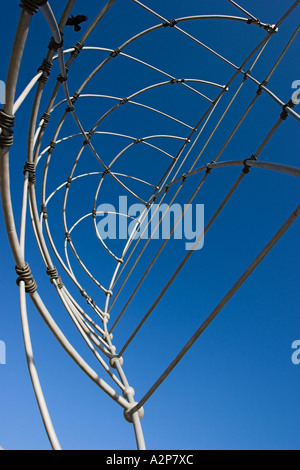A metal sculpture at the J. Paul Getty Center in Los Angeles, CA. Stock Photo
