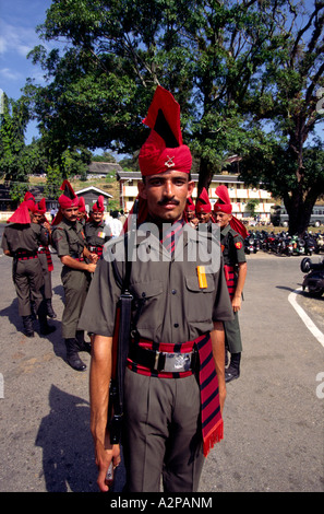 India South Andaman Island Port Blair Republic Day parade soldier in dress uniform Stock Photo