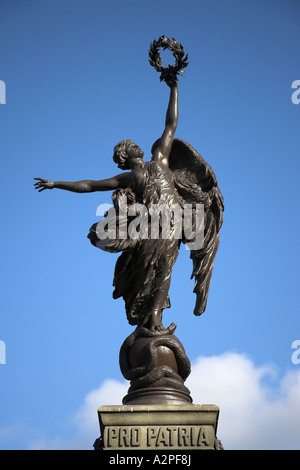 A War Memorial in Norfolk Square in Glossop in Derbyshire Stock Photo