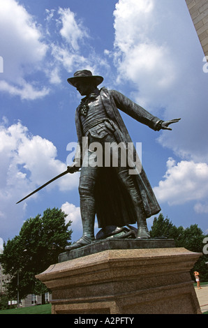 Colonel William Prescott statue, Bunker Hill Monument, Boston, Massachusetts, New England, USA Stock Photo