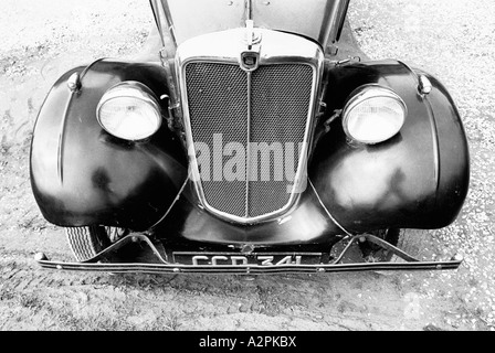 Front of a 1935 Morris Eight car found in a Norfolk barn Stock Photo