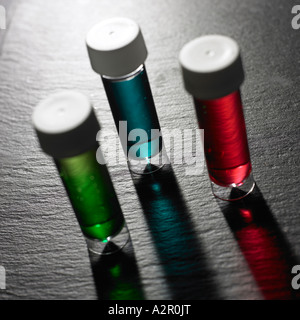 Coloured Specimin in Tubes Stock Photo
