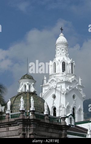 The Cathedral (Catedral) on the Independence square (Plaza dela Independencia) in Quito, Ecuador. Stock Photo