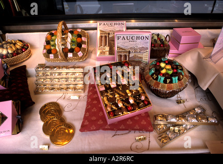 Fauchon France Paris luxery food store delicacies Stock Photo