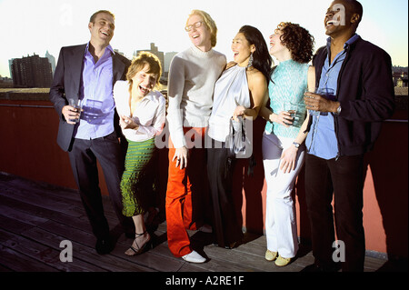 Group of young couples Stock Photo