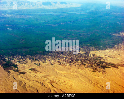 river NILE delta nildelta niledelta EGYPT bird eye view birds bird´s landscape Stock Photo