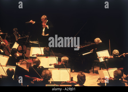 Stockholm Philharmonic Orchestra performing in Stockholm Concert House Stock Photo