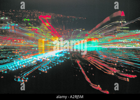 Motion Blur, Blurred Frenzy Chaos Abstract, Chaotic Out of Focus Streaking Movement, Creative Concept Stock Photo