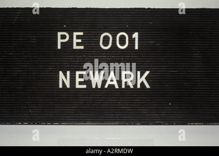 People Express PeoplExpress May 26th 1983 first flight from Newark New Jersey USA to Gatwick airport London Logo.  Freddie Lake Stock Photo