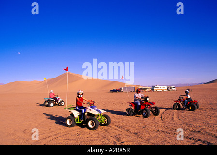 All-Terrain Vehicles at the Dumont Sand Dunes near Death Valley National Park California USA Stock Photo