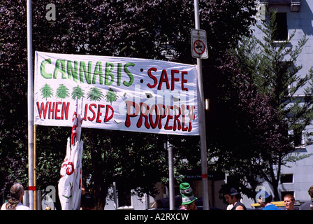 Cannabis Day Rally, Vancouver, BC, British Columbia, Canada - Legalize Marijuana / Pot Use Supporters at Demonstration