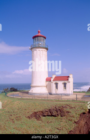 The 'North Head' Lighthouse (built in 1896) in 'Cape Disappointment' State Park near Ilwaco Washington State United States US Stock Photo