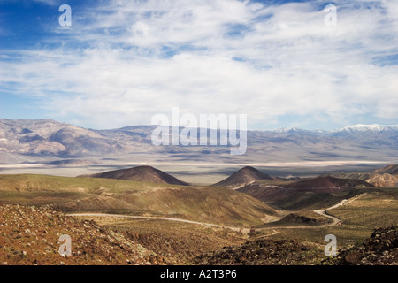 State Highway 190 winds above Panamint Valley in Death Valley National Park California United States of America Stock Photo
