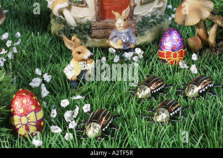 Easter Bunny Home Stock Photo
