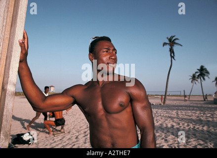 man at miami beach florida Stock Photo