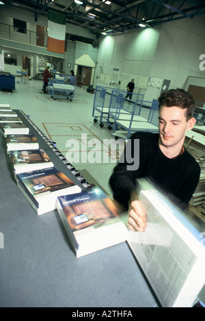 man working in a microsoft computer software plant, dublin Stock Photo