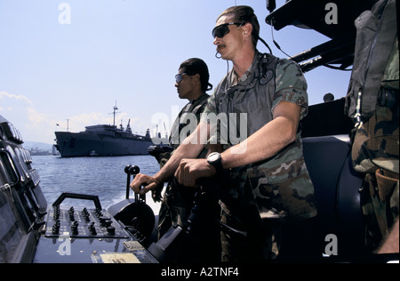 USA Navy Seal on Excersise in Med Stock Photo