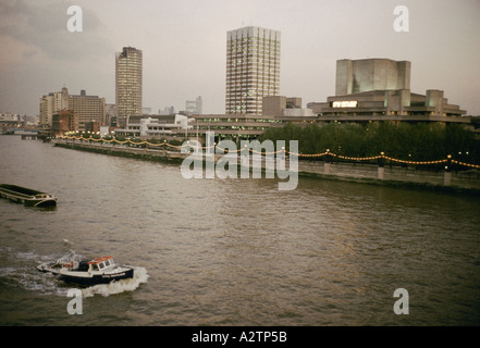 View across the River Thames in London towards the South Bank Stock Photo