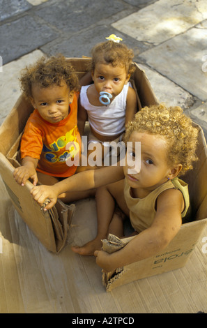 Children living on the street, Recife, Brazil Stock Photo