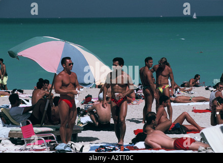 miami beach scene gay section Stock Photo