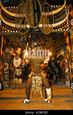 African dancing Lesedi Cultural Village Dancing and singing is part of lifestyle of indigenous African people South Africa Stock Photo