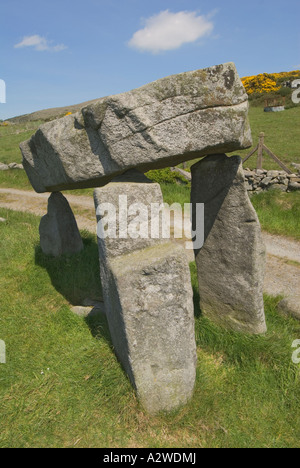 Northern Ireland County Down Legananny Dolmen portal tomb Stock Photo