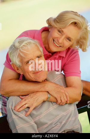 Senior couple. Portrait outdoors. Stock Photo