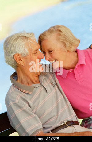 Senior couple. Portrait outdoors. Stock Photo