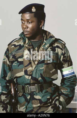 Captain Valentine Strasser, 27, Leader of the Provisional Ruling Council, (NPRC) and Head of State, Sierra Leone, July 1992 Stock Photo