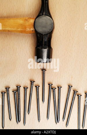 Hammer and Nails Stock Photo