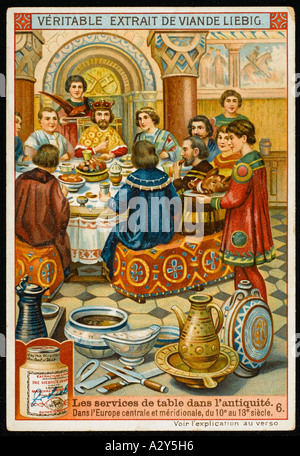 A Medieval Banquet Stock Photo