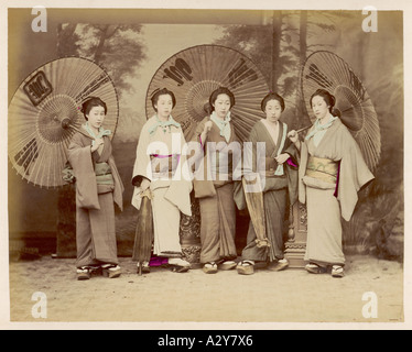 Racial Japan Geishas Stock Photo