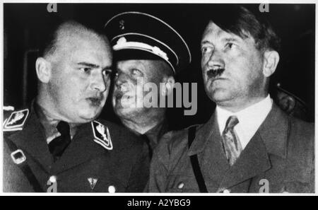 Hans Frank With Hitler Stock Photo