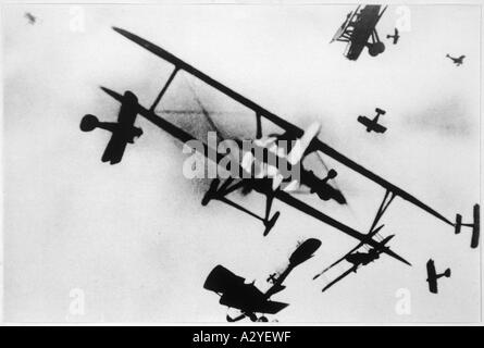 Wwi Dogfight Stock Photo
