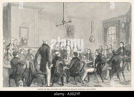 1841 Anti Corn Law Meet Stock Photo